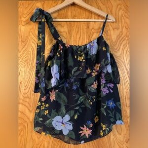 Club Monaco Black Floral Camisole